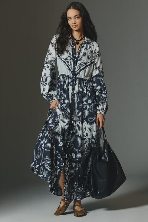 Anthropologie Dresses & Skirts - nwt by ANTHROPOLOGIE sz 1X The Eleanora Long-Sleeve Shirt dress in navy